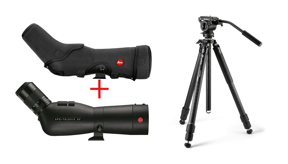 Leica APO-Televid 65 W Kit mit Vario Okular 25-50 x WW ASPH. Travel-Kit+ inkl.( Leica Tasche + Leica-Leofoto LV‑323C + BV‑10 Carbon-Stativ-Set