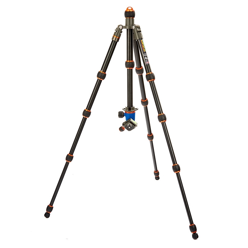 Trépied de voyage compact « Punks Corey » de 3 Legged Thing en aluminium avec rotule AirHed Neo, monopode inclus