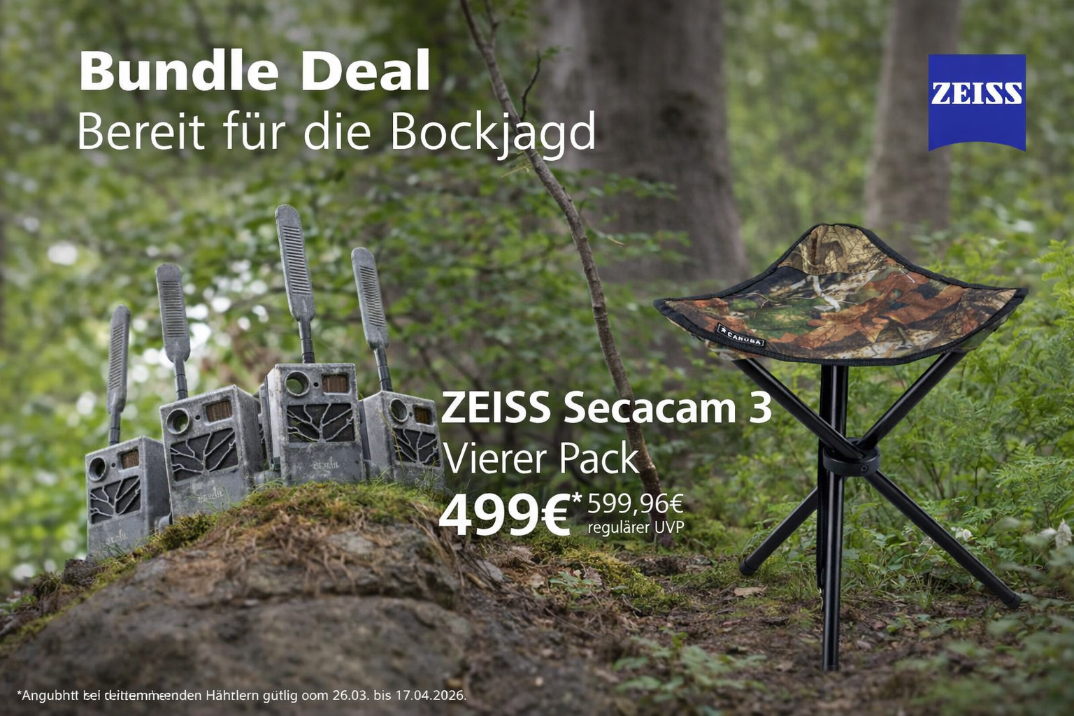 ZEISS Secacam 3 Wildkamera 4er Pack