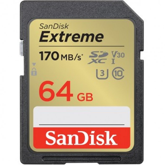 SanDisk Extreme SDXC 170MB/s V30 UHS-I 64GB