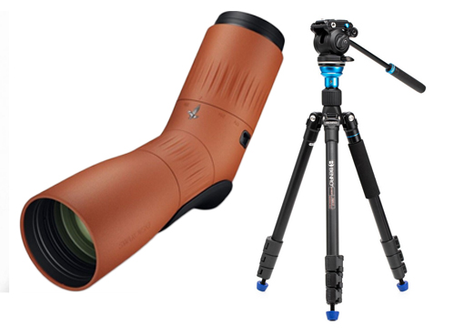 Swarovski ATC 17-40X56 Burnt Orange + Benro Video Tripod Kit A1883FS2PRO