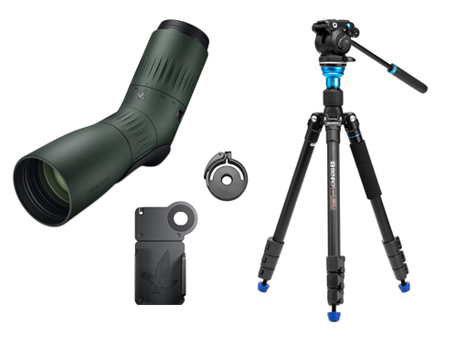 Swarovski ATC 17-40x56 Grün Scoping-Set inkl. Swarovski VPA 2 + CA-S Klemmadapter + Benro Video Tripod Kit A1883FS2PRO