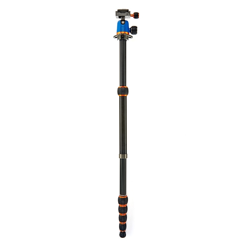 Trépied de voyage compact « Punks Corey » de 3 Legged Thing en aluminium avec rotule AirHed Neo, monopode inclus