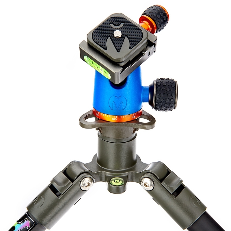 Trépied de voyage compact « Punks Corey » de 3 Legged Thing en aluminium avec rotule AirHed Neo, monopode inclus