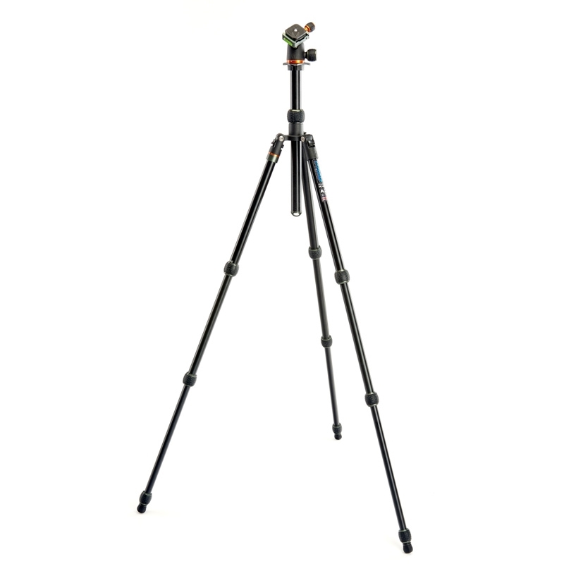 Trépied de voyage polyvalent « Punks Anarchy Travis » de 3 Legged Thing en aluminium avec rotule AirHed Neo noire, monopode inclus