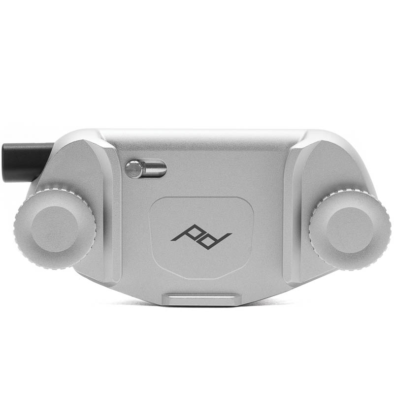 Peak Design Capture Clip v3 Silver - Clip pour appareil photo permettant de porter des appareils photo reflex numériques (DSLR) ou hybrides (DSLM) sur des sangles ou des ceintures
