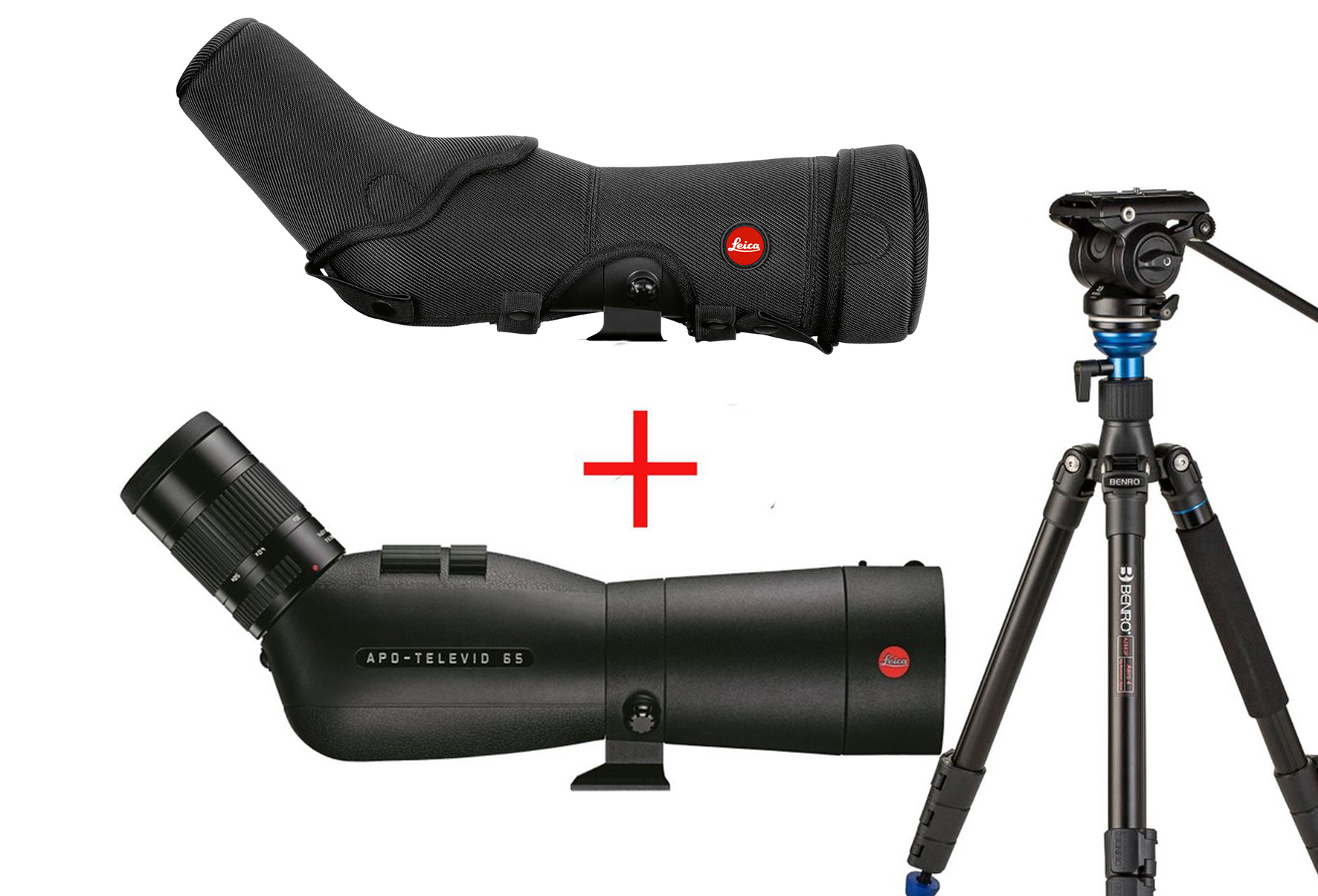 Leica APO-Televid 65 W Kit mit Vario Okular 25-50 x WW ASPH. Travel-Kit (inkl. Leica Tasche + Benro AERO4 Pro Travel Stativ)