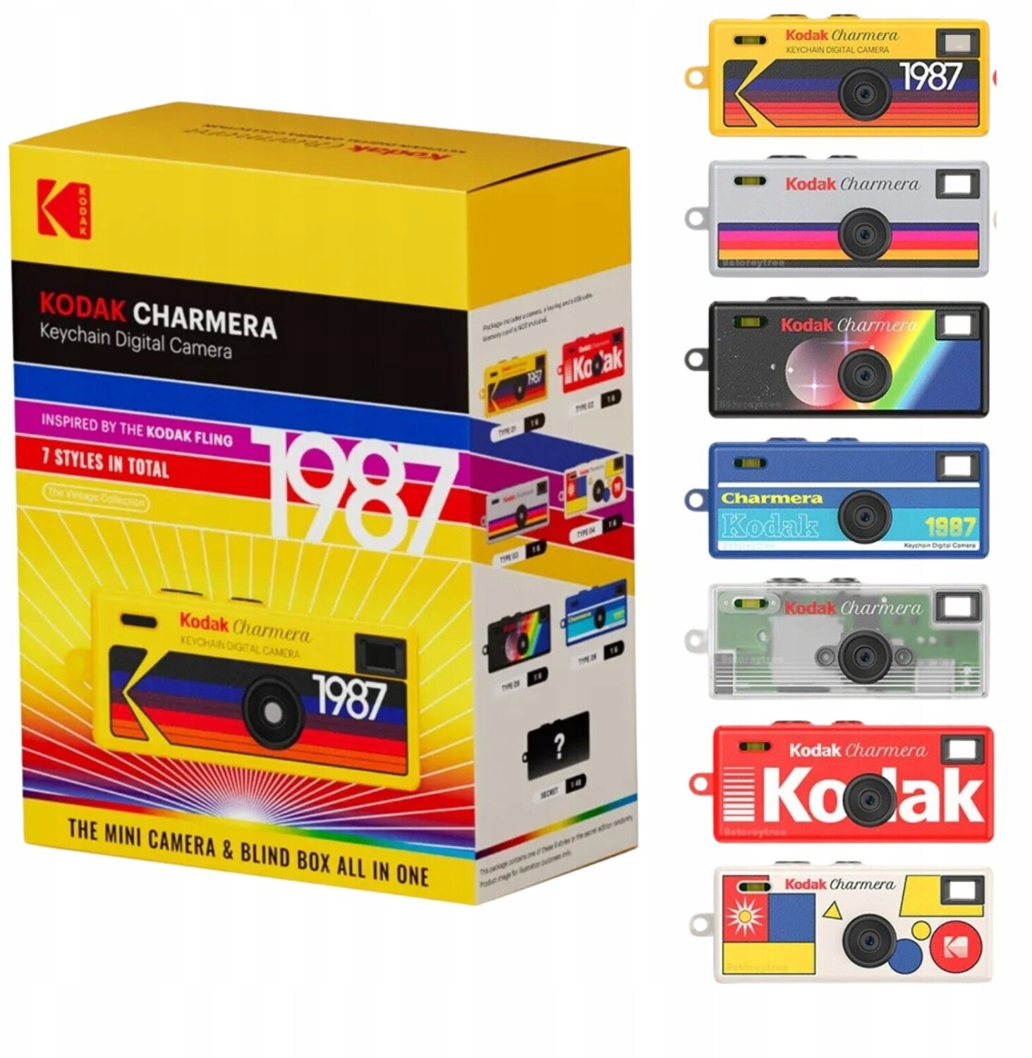 KODAK Charmera 6er Display – 6 Mini-Digitalkameras als Blindbox