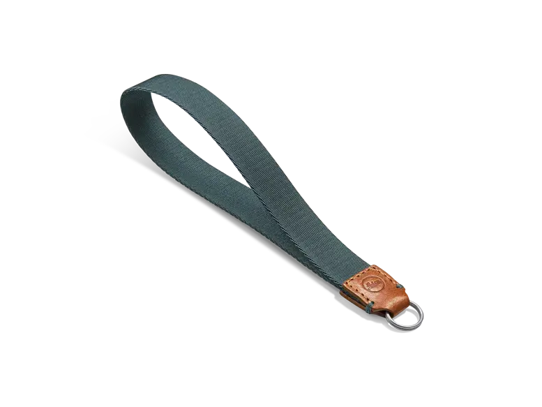 Leica Handschlaufe, Textil, Leder - Cognac Petrol