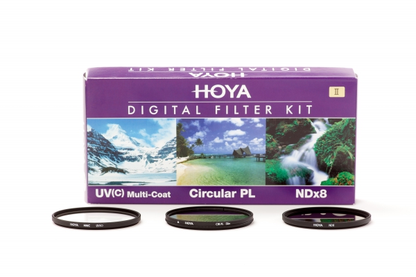 Kit de filtres numériques Hoya 49,0 mm II avec filtres UV, CPL et ND8