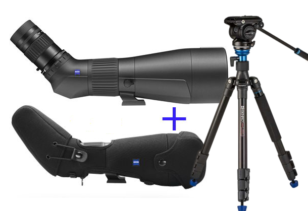 ZEISS Conquest Gavia 85 Spektiv Set mit 30-60x Vario Okular & Benro Carbon-Stativ & Tasche
