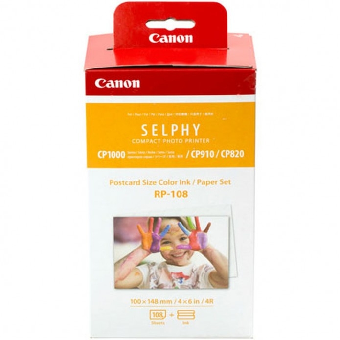 Kit Canon RP-108 – Papier photo 10 x 15 cm avec rubans encreurs