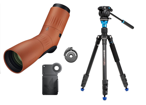 Swarovski ATC 17-40X56 Burnt Orange Scoping-Set inkl. Swarovski VPA 2 + CA-S Klemmadapter + Benro Video Tripod Kit A1883FS2PRO