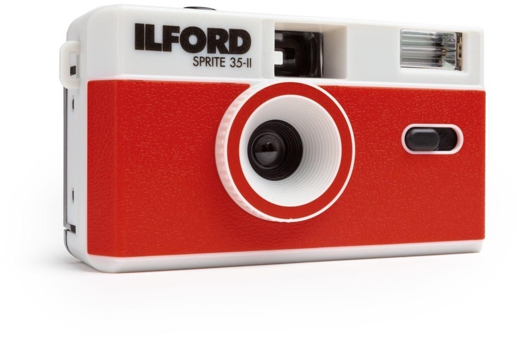 Ilford Sprite 35-II Silver & Red – einfache 35mm Analogkamera für kreative Filmfotografie