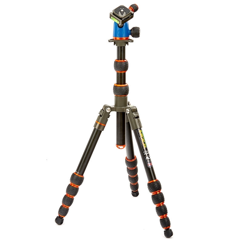 Trépied de voyage compact « Punks Corey » de 3 Legged Thing en aluminium avec rotule AirHed Neo, monopode inclus