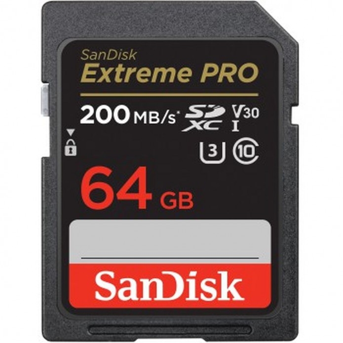 SanDisk Extreme PRO UHS-I V30 200 MB/s SD SDXC 64GB