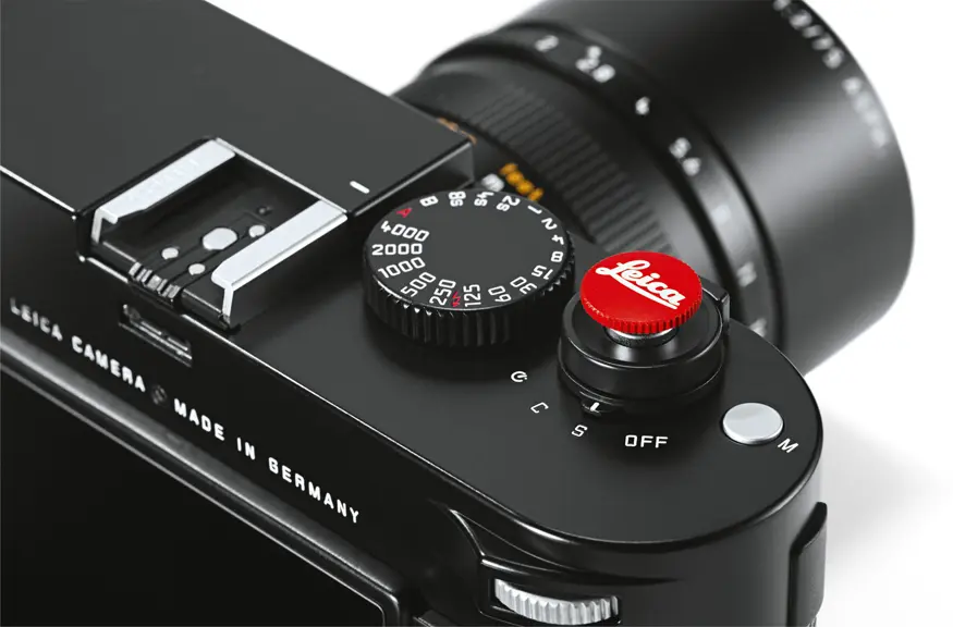 Leica Camera Soft Release Knopf "M" 12mm, schwarz - Auslöseknopf