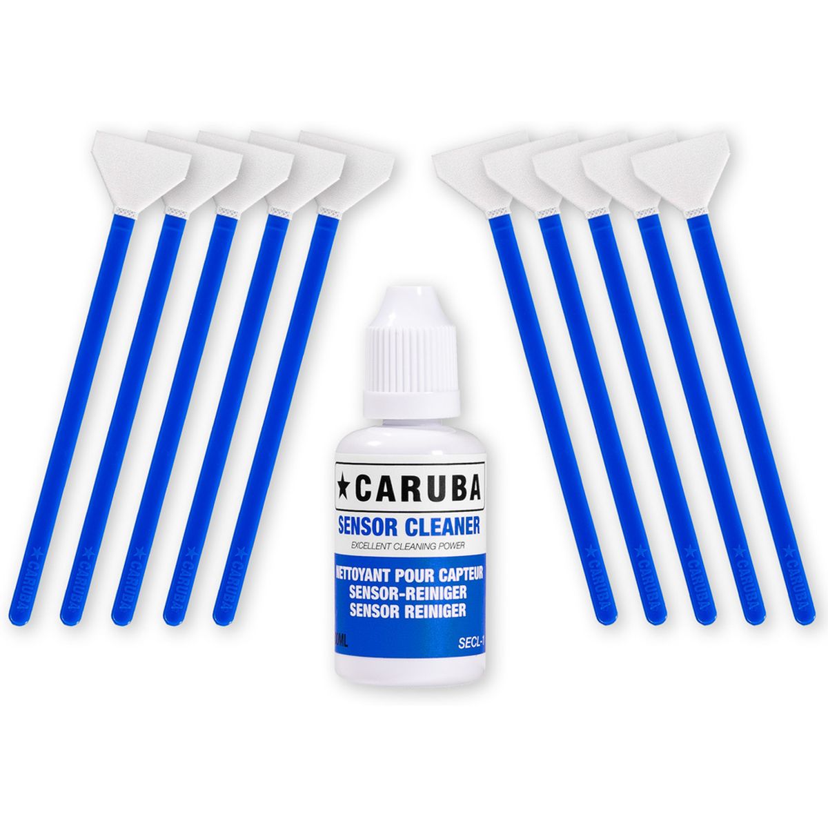 Caruba APS-C Cleaning Swab Kit (10 Swabs 16mm + Fluid 30ml)