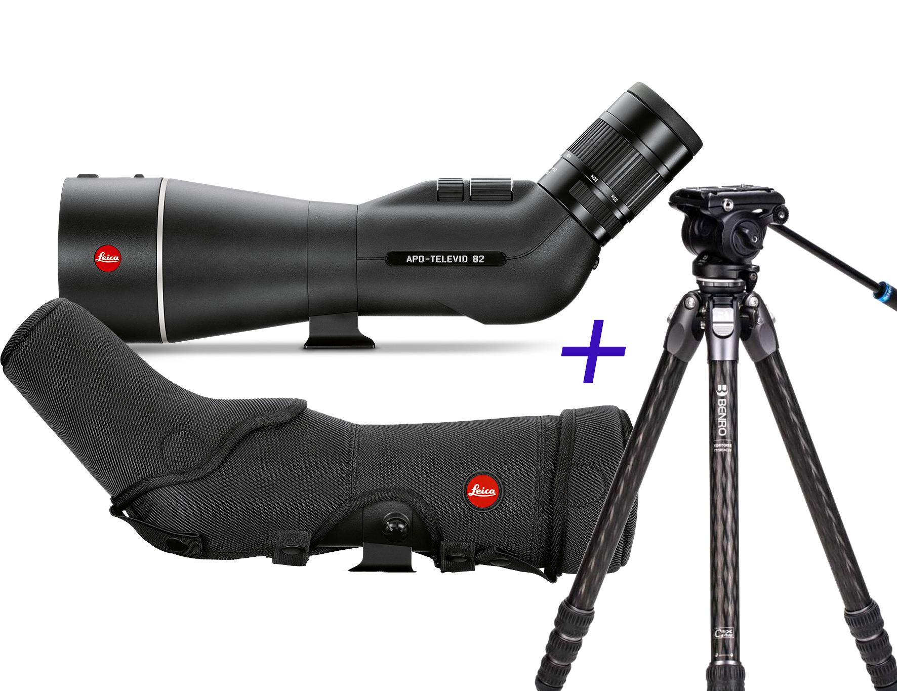 Leica APO-Televid 82 Set inkl. 25-50 Okular ASPH. (Neuheit) Travel-Kit inkl. Leica Tasche & Benro Stativ TTOR34CLVS4PRO