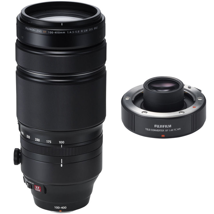 Fujifilm FUJINON XF 100-400 mm F4,5-5,6 R LM OIS WR + téléconvertisseur XF 1,4X TC WR