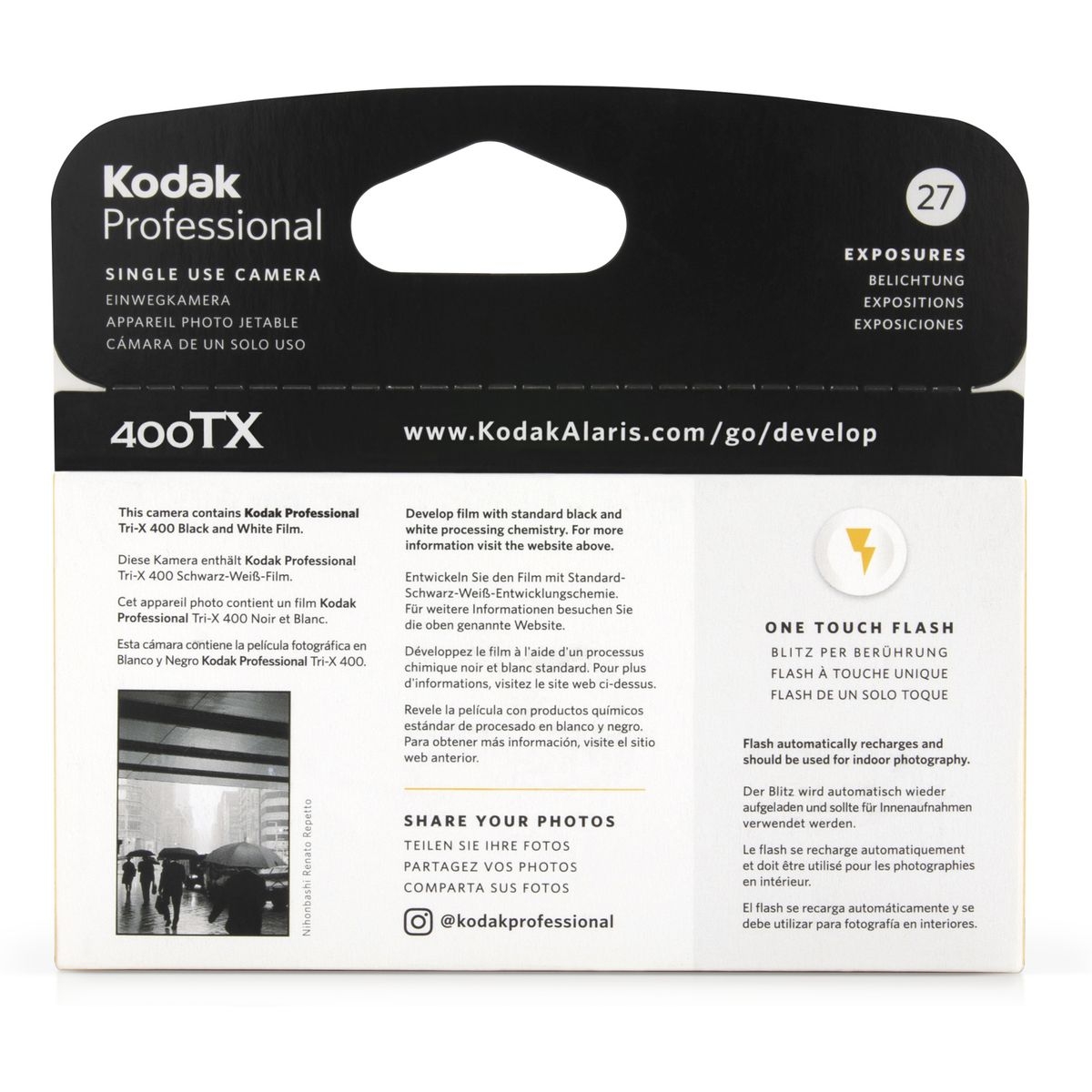 Kodak Professional Tri-X 400 B&W Einwegkamera – 27 Bilder