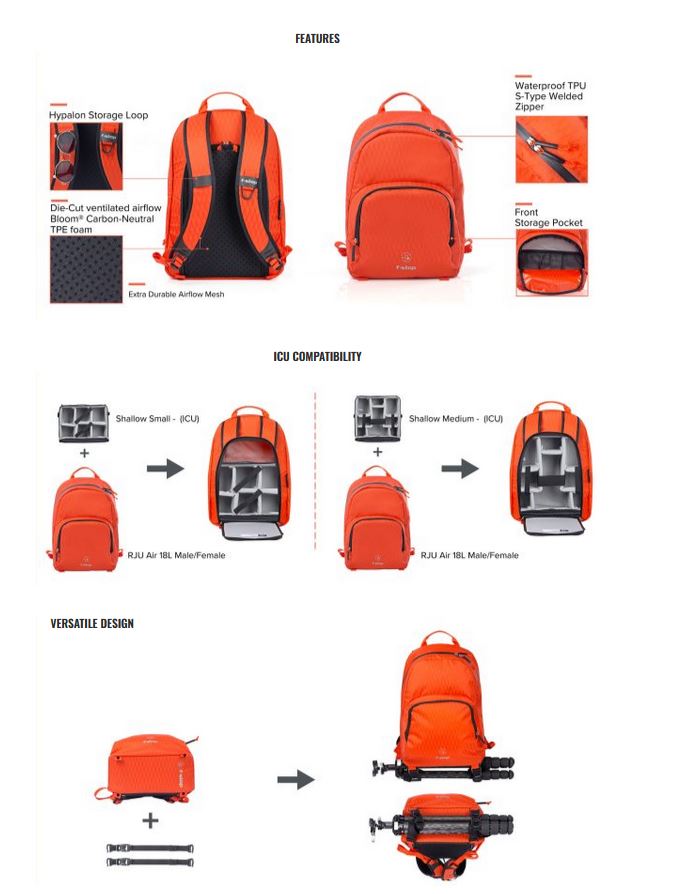 F-Stop Rju Air 18 Liter Backpack Cypress