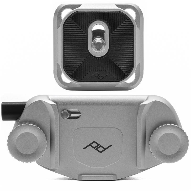 Peak Design Capture Clip v3 avec plaque standard - Argent - Clip pour appareil photo