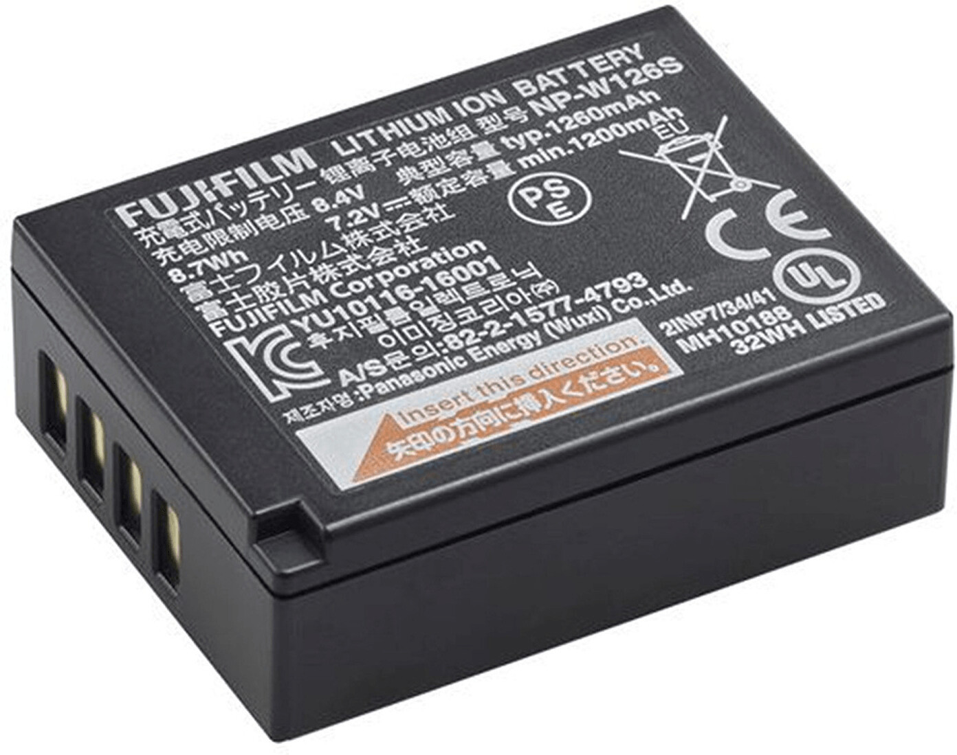 Batterie lithium-ion d'origine Fujifilm NP-W126s