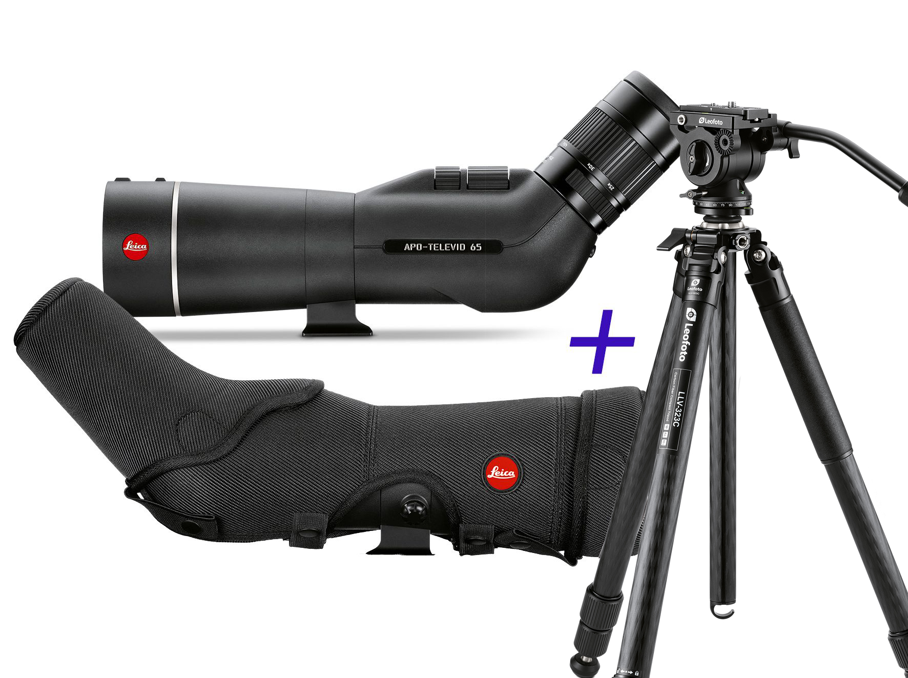Leica APO-Televid 65 Set inkl. 25-50 Okular ASPH. (Neuheit) Travel-Kit inkl. Leica Tasche & Leica Stativ LV‑323C + BV‑10