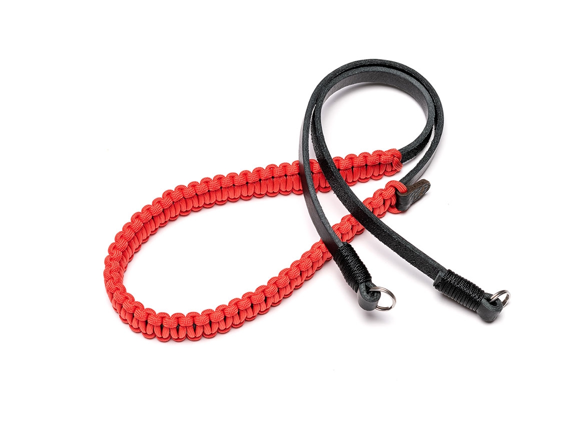 Leica Paracord Strap created by COOPH, schwarz/rot, 126 cm   (ring)